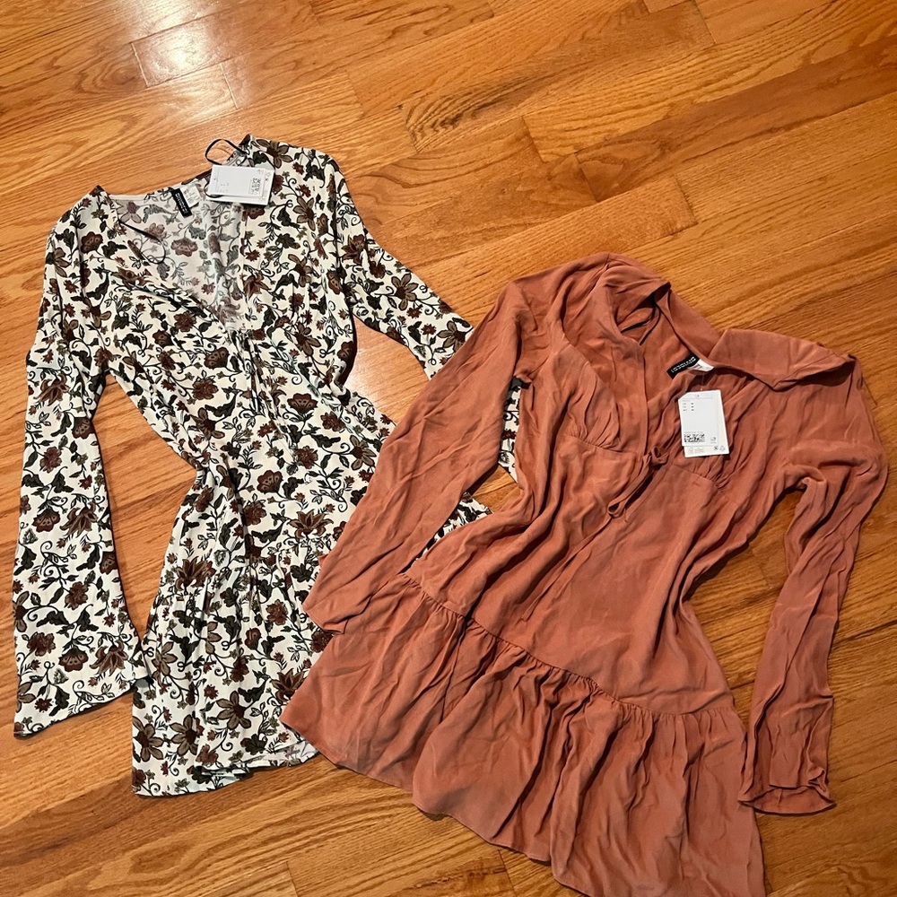 H&M Divided Floral Long Sleeve Dress